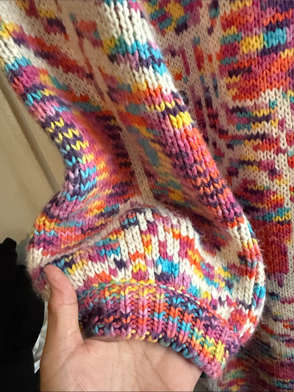 FARM Rio Multicolor Pink-Accent Open Cardigan - Picture 5 of 6